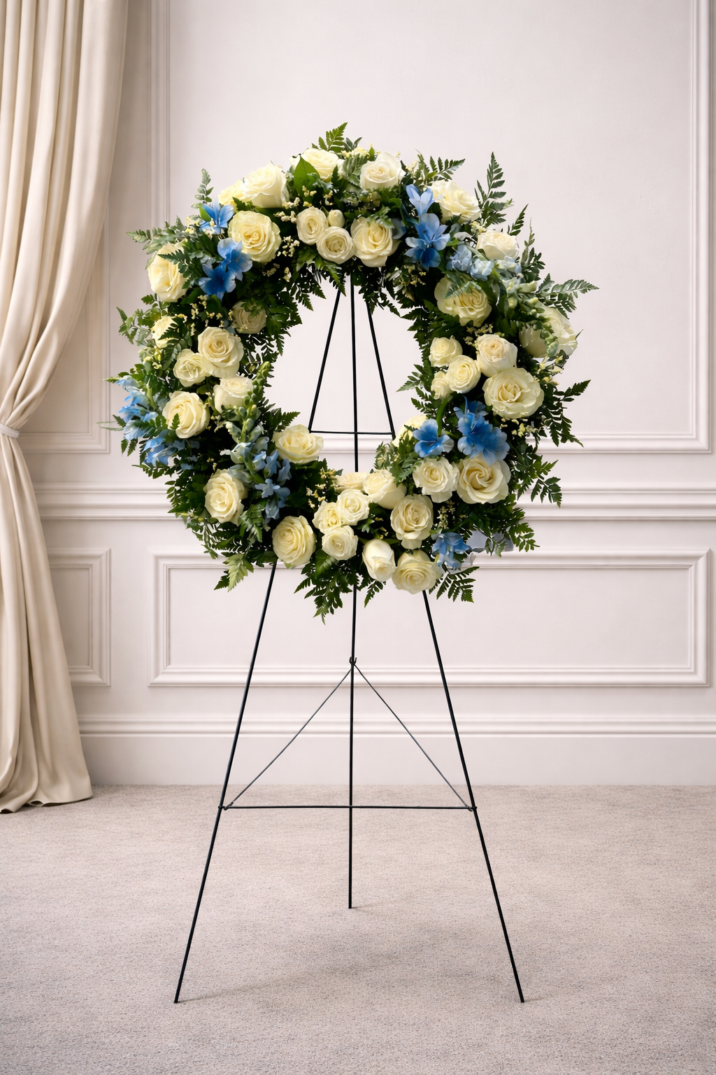 Blue Reflections Wreath