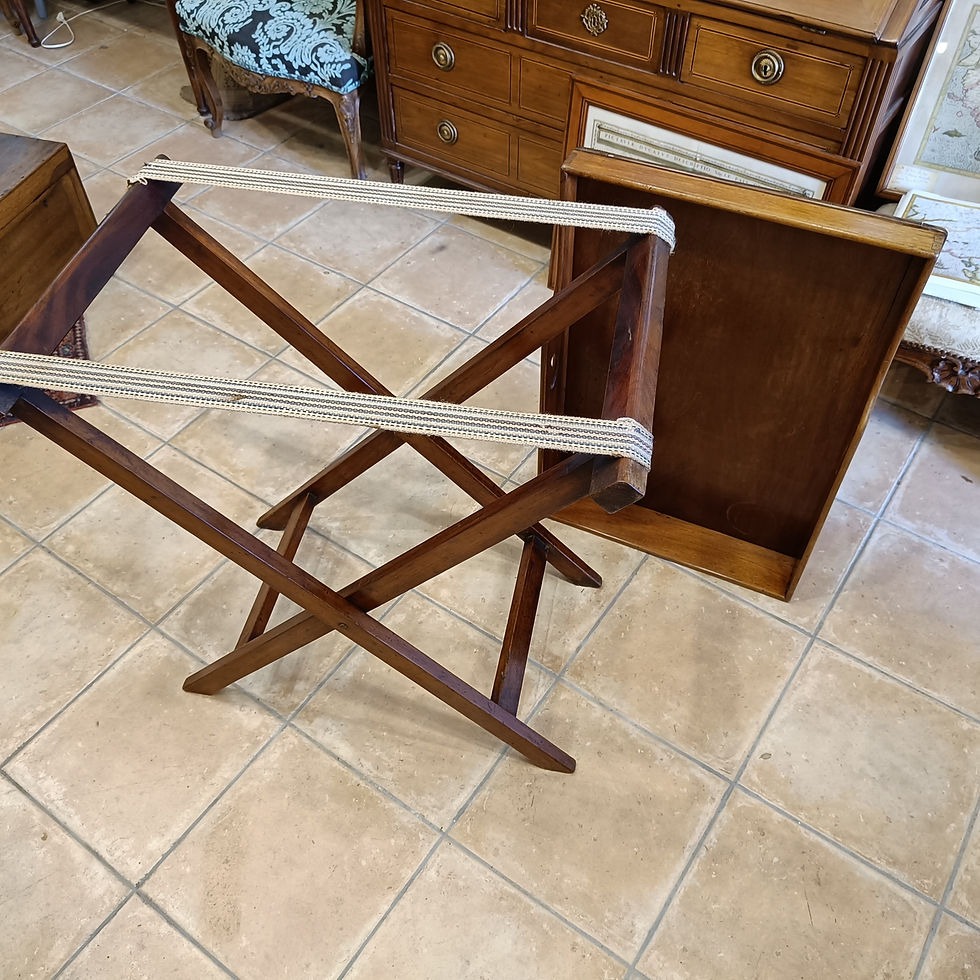 Miniature : Table Plateau De Bateau, Butler Tray En Acajou