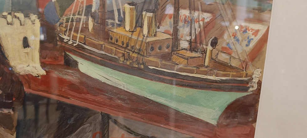 Miniature : Christiane Caillotin, XXème, le bateau,