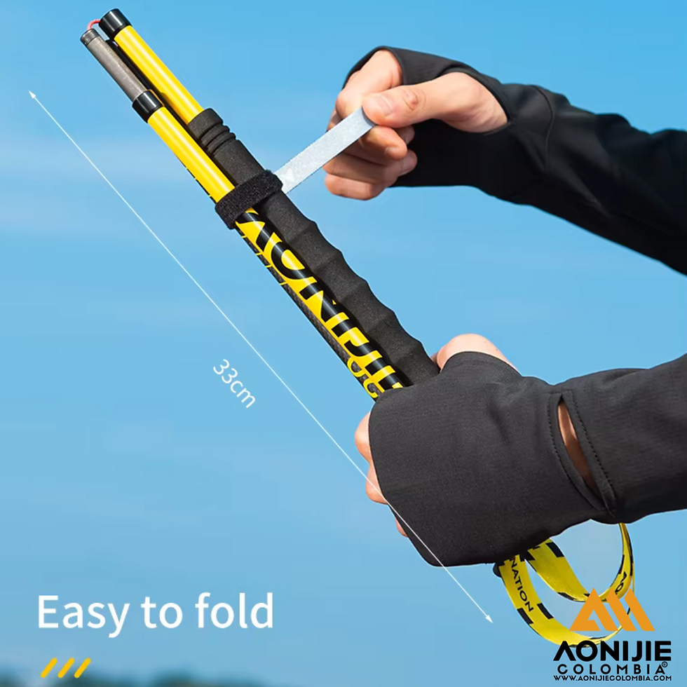 Miniatura: Bastones Aonijie PRO 100%Fibra de Carbono. Amarillo.