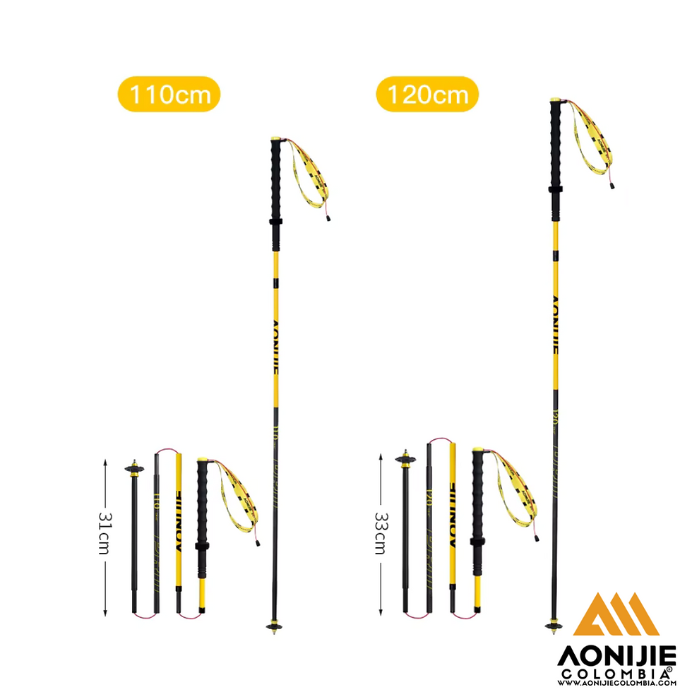 Miniatura: Bastones Aonijie PRO 100%Fibra de Carbono. Amarillo.