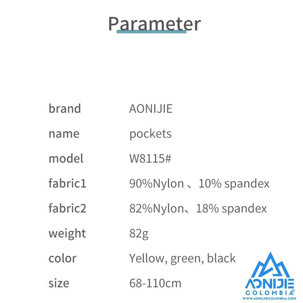 Miniatura: Cinturon de Hidratacion Aonijie MidTRAIL. Amarillo.