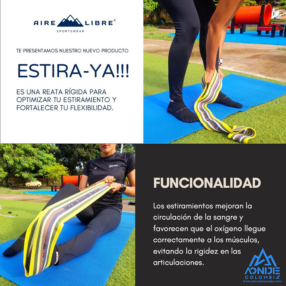 Miniatura: Reata de Estiramiento y Recuperacion Estira-Ya! por Aire Libre.  Rojo.