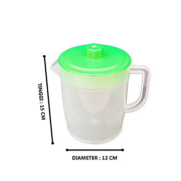 ukuran teko air 1,5 liter hijau