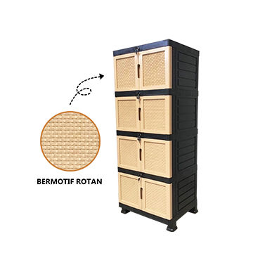 detail lemari star rotan