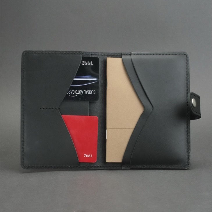 Прев'ю: Кожаная обложка для паспорта ручной работы О5