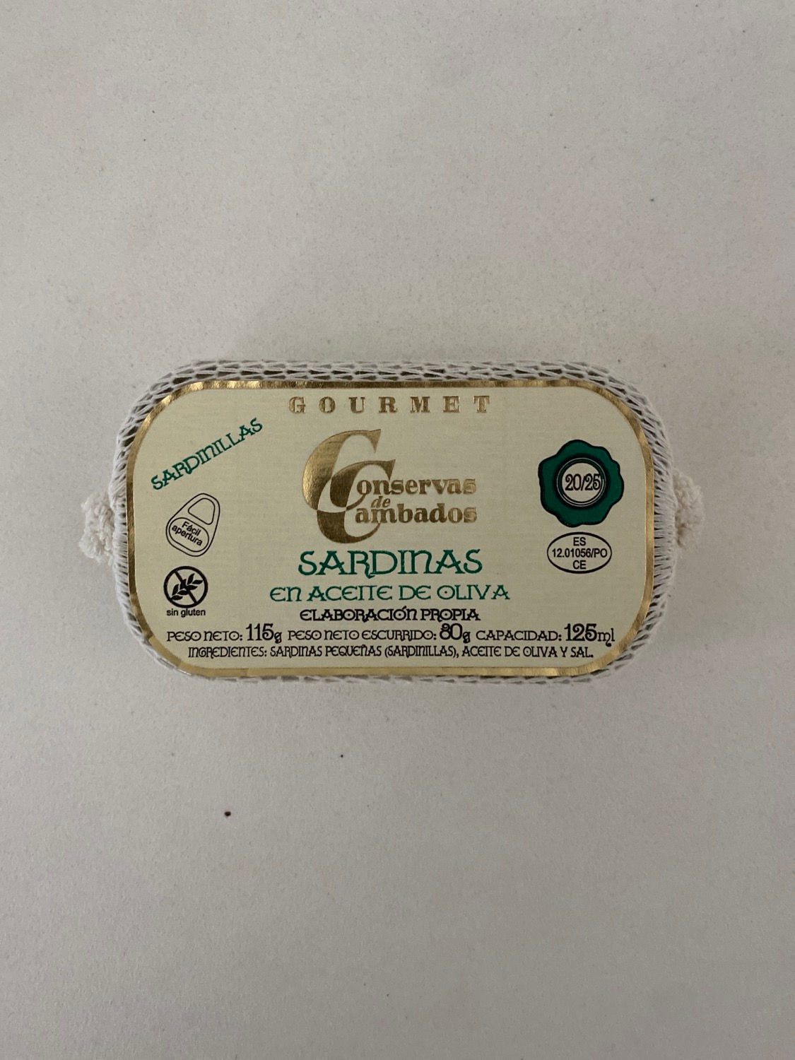 GOURMET SARDINAS EN ACEITE DE OLIVA 115G