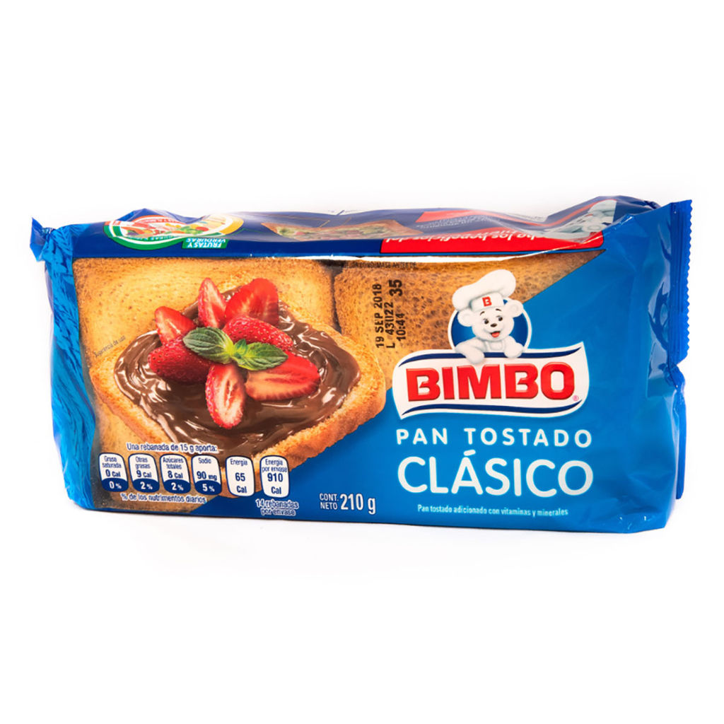 Bimbo Pan Tostado Clasico 210g