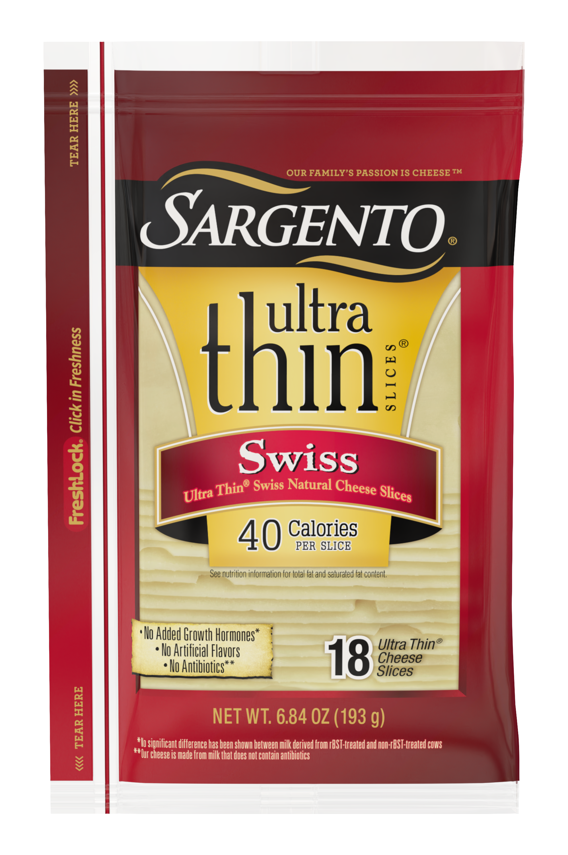 SARGENTO ULTRA THIN SWISS CHEESE