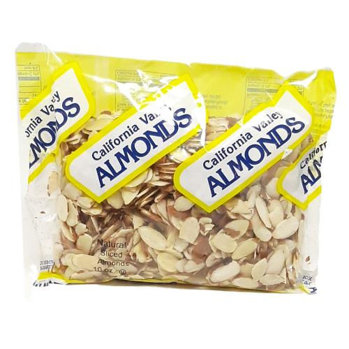 CALIFORNIA VALLEY NATURAL SLICED ALMONDS 10OZ