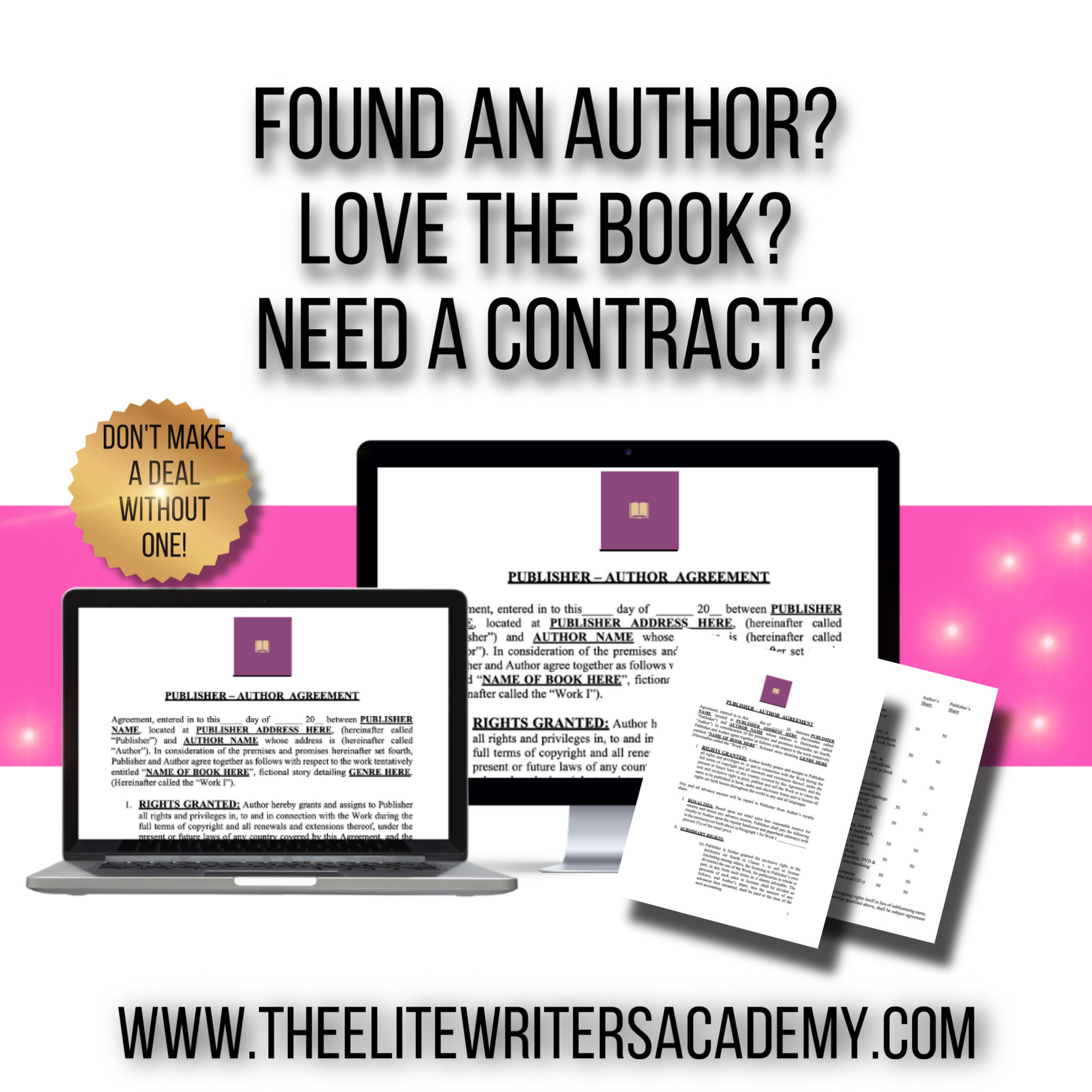 PUBLISHER AUTHOR CONTRACT