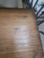 Close-up of a refinished wood stair tread, floating staircase in Herzliya