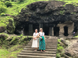 Rosario and Taylor at the Elephant Caves