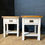 Thumbnail: Modern Oak Bedside Cabinets Very Light Grey and Oak Top