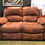 Thumbnail: Modern 2 Seater Reclining Sofa in mock Brown Suede