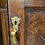 Thumbnail: Vintage Art Deco Style Linen Fold Oak Corner Wardrobe Robe Cupboard