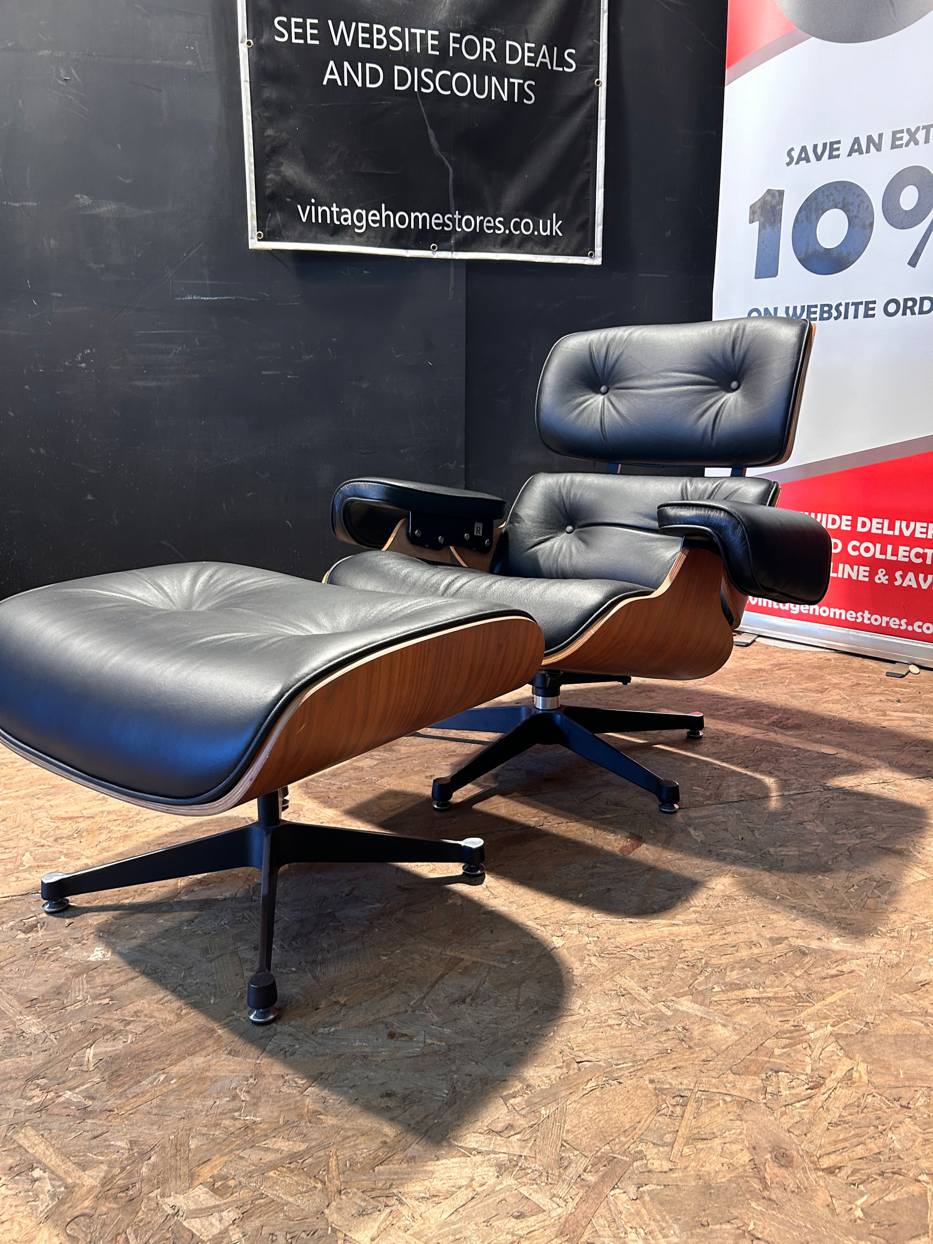 Charles Eames Chair and Stool 670 and 671