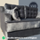 Thumbnail: Modern 2 Seater Plush Grey Modern Sofa A