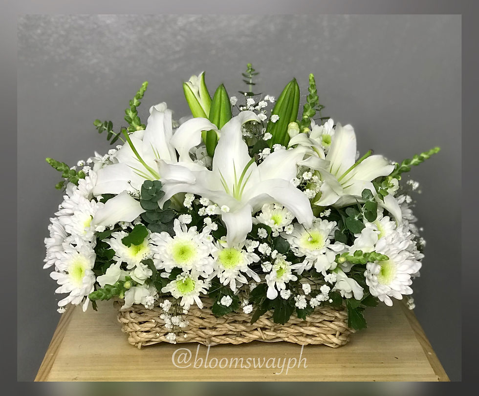 Thumbnail: White blooms in a basket