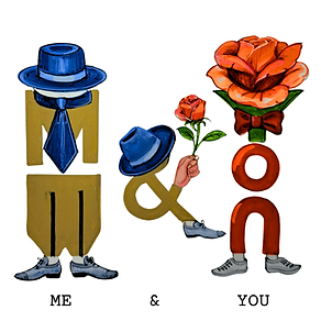 ME & YOU lettering artwork symbolizing union across cultures, reflecting how a wedding planner in Thailand designs deeply personal destination weddings for couples from different countries and traditions