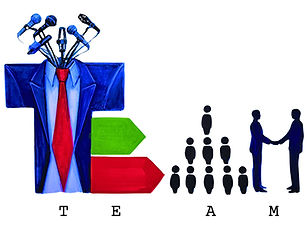 TEAM artwork reflecting collaboration, trust and professional event management