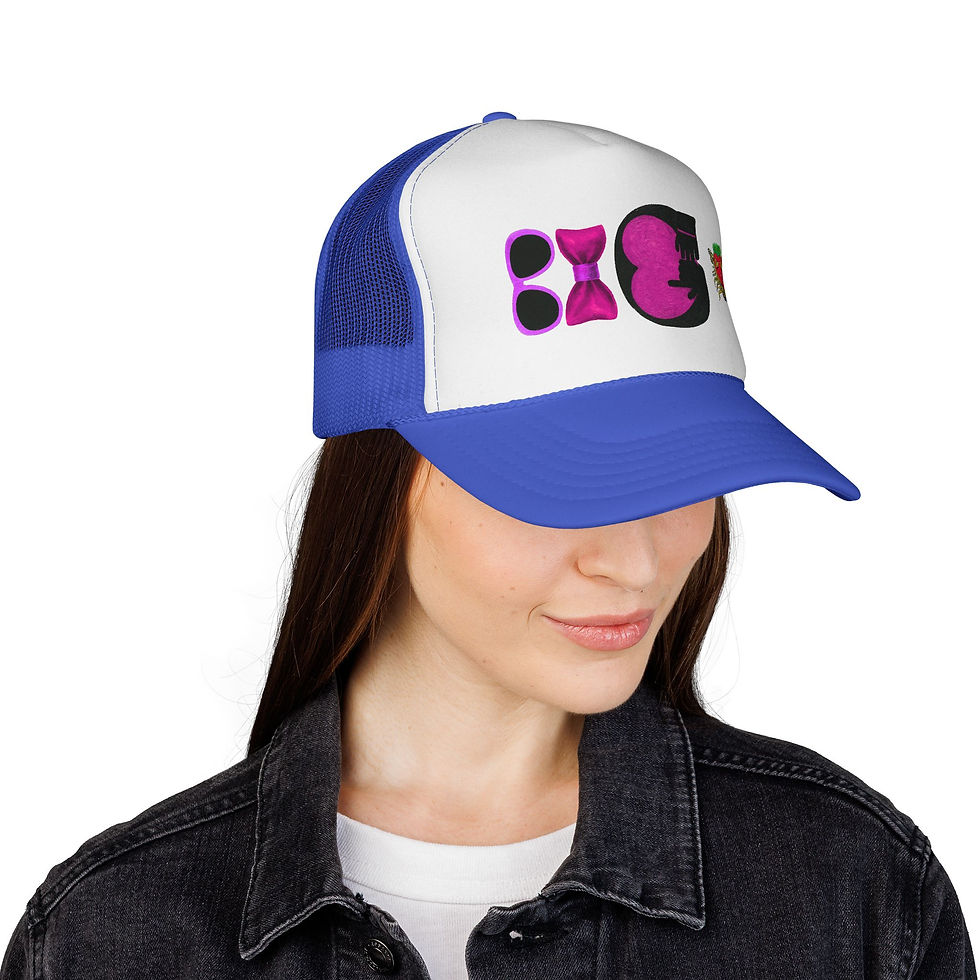 Thumbnail: Female B-I-G HEART!  Trucker Hat – Butterfly Heart Edition