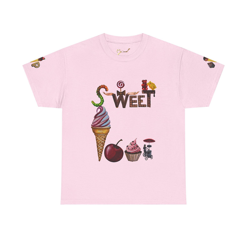 Thumbnail: SWEET + LOVE (front) / COOKIE + LOVE  (back) /  VIP – Unisex Heavy Cotton Tee