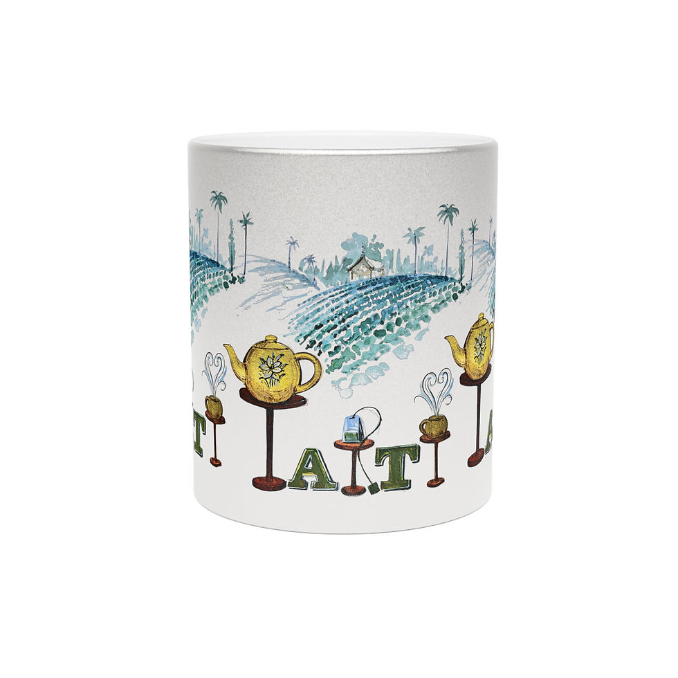 Thumbnail: Whimsical Teapot PARTY Metallic Mug - Perfect for Tea Party