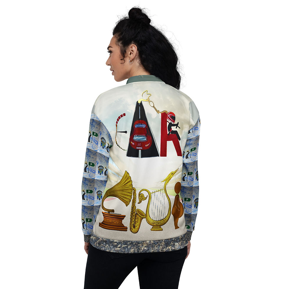Thumbnail: CAR CLUB - VIP LOVE - Art Unisex Bomber Jacket