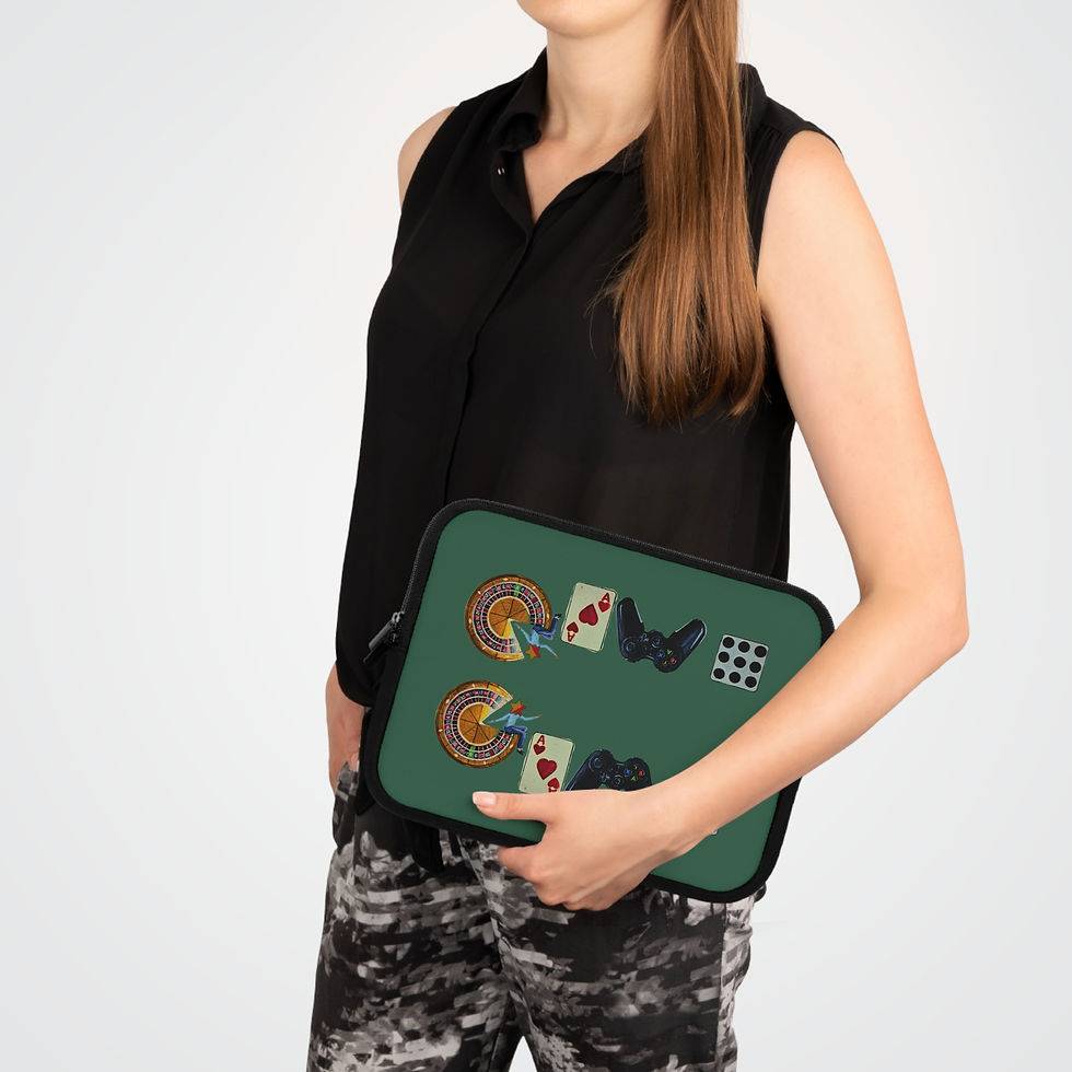 Thumbnail: G-A-M-E Laptop Sleeve for Gamers | Casino-Inspired Tech Case & Gift Essential