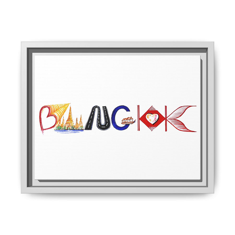 Thumbnail: Bangkok Calligraphy Wall Art – Thailand Elements Design