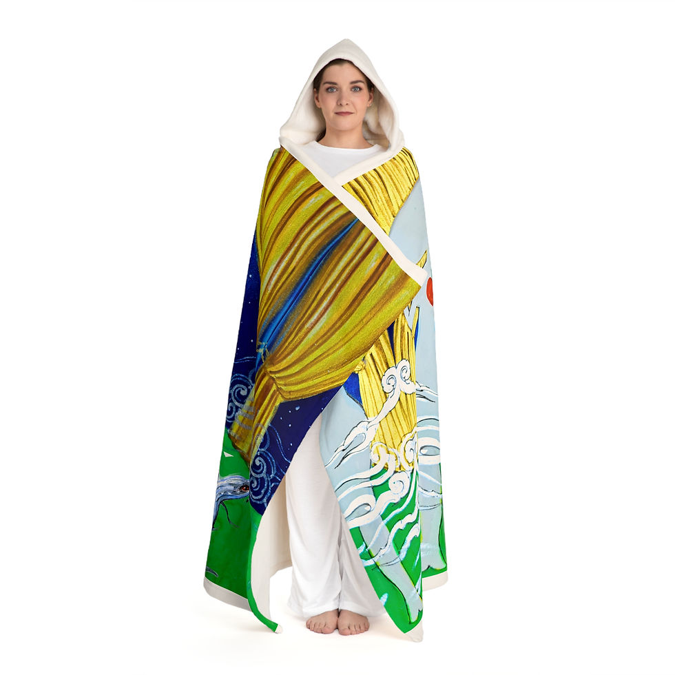 Thumbnail: LOVE Art Sherpa Fleece Hoodie Blanket