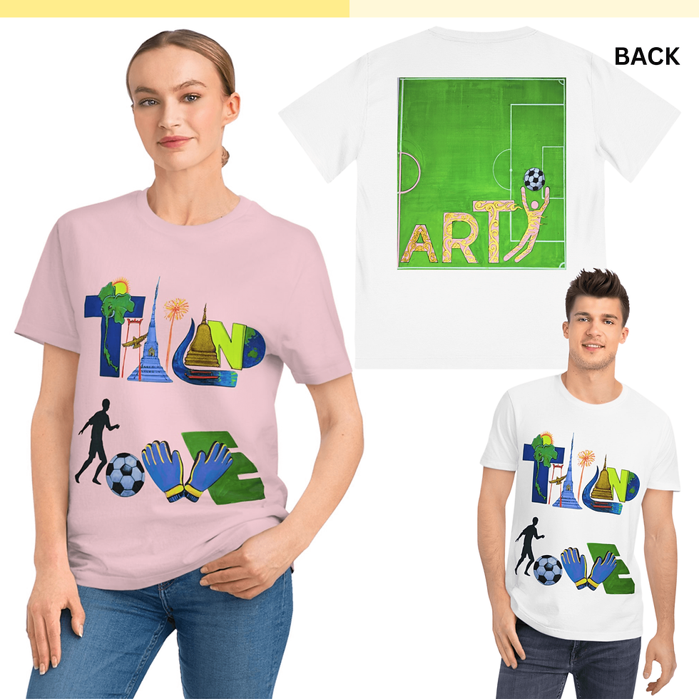 Thailand Love "front" Party "back" Football theme tee