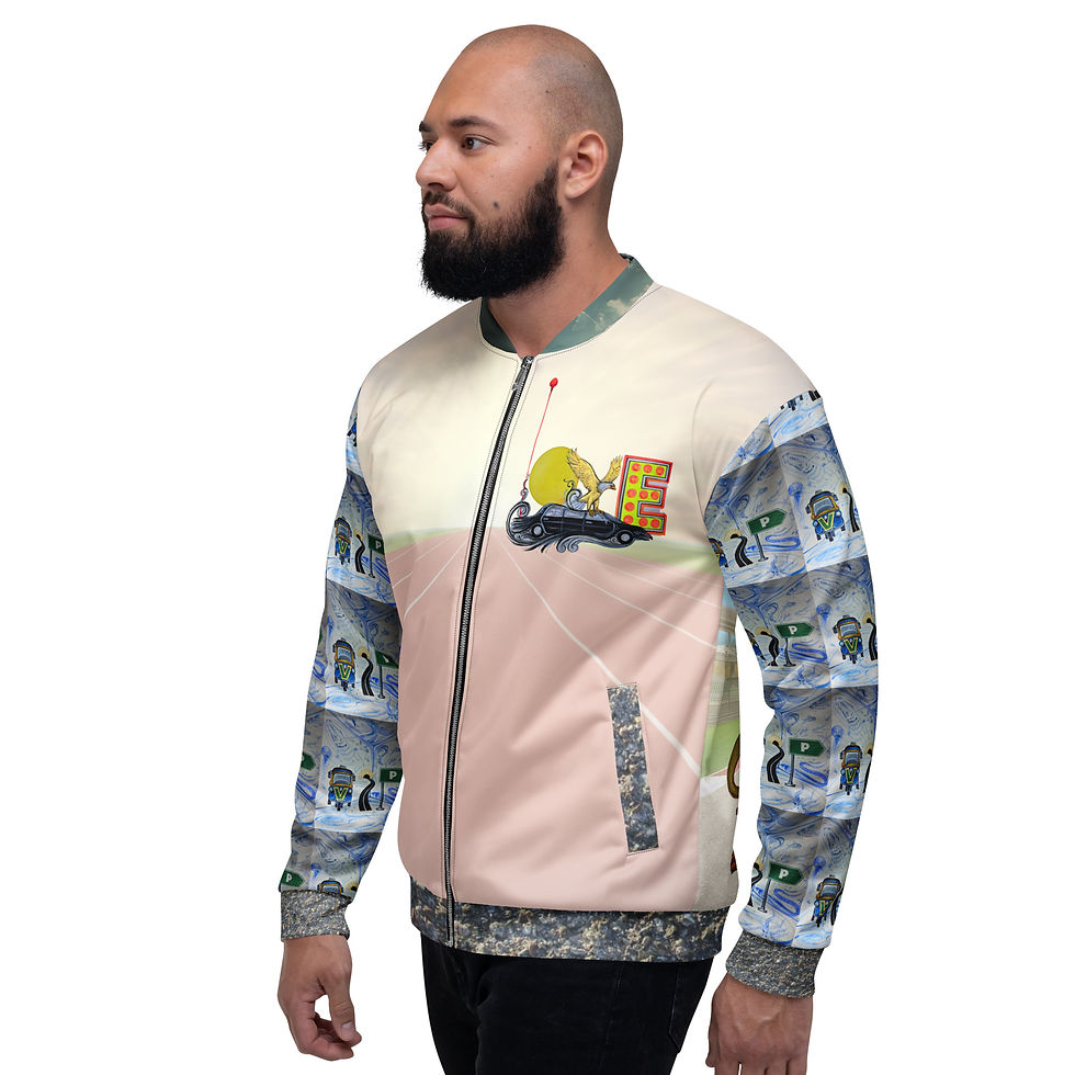 Thumbnail: CAR CLUB - VIP LOVE - Art Unisex Bomber Jacket