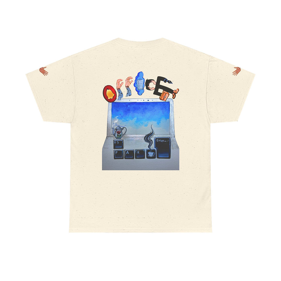 Thumbnail: CEO + LOVE (front) OFFICE PARTY (back) – Unisex Heavy Cotton T-shirt