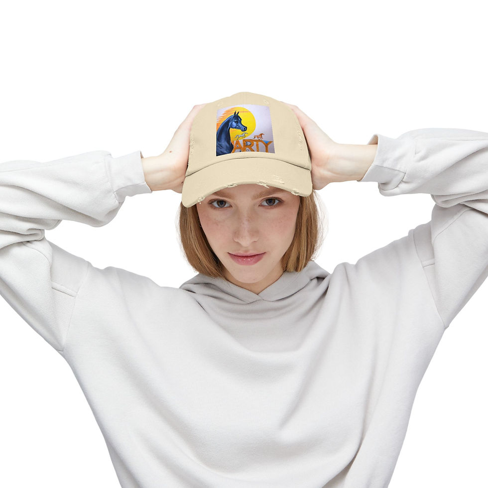 Thumbnail: P-A-R-T-Y  Equestrian Party Distressed Cap
