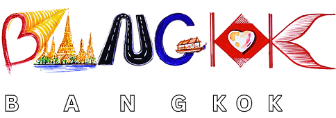 Original calligraphy artwork spelling “Bangkok” representing city-specific luxury party planning and event architecture in Thailand.