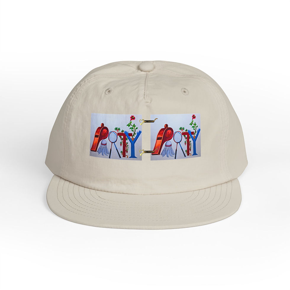 Thumbnail: P-A-R-T-Y Sports Party Cap – Whistle, Racket & Energy in Motion