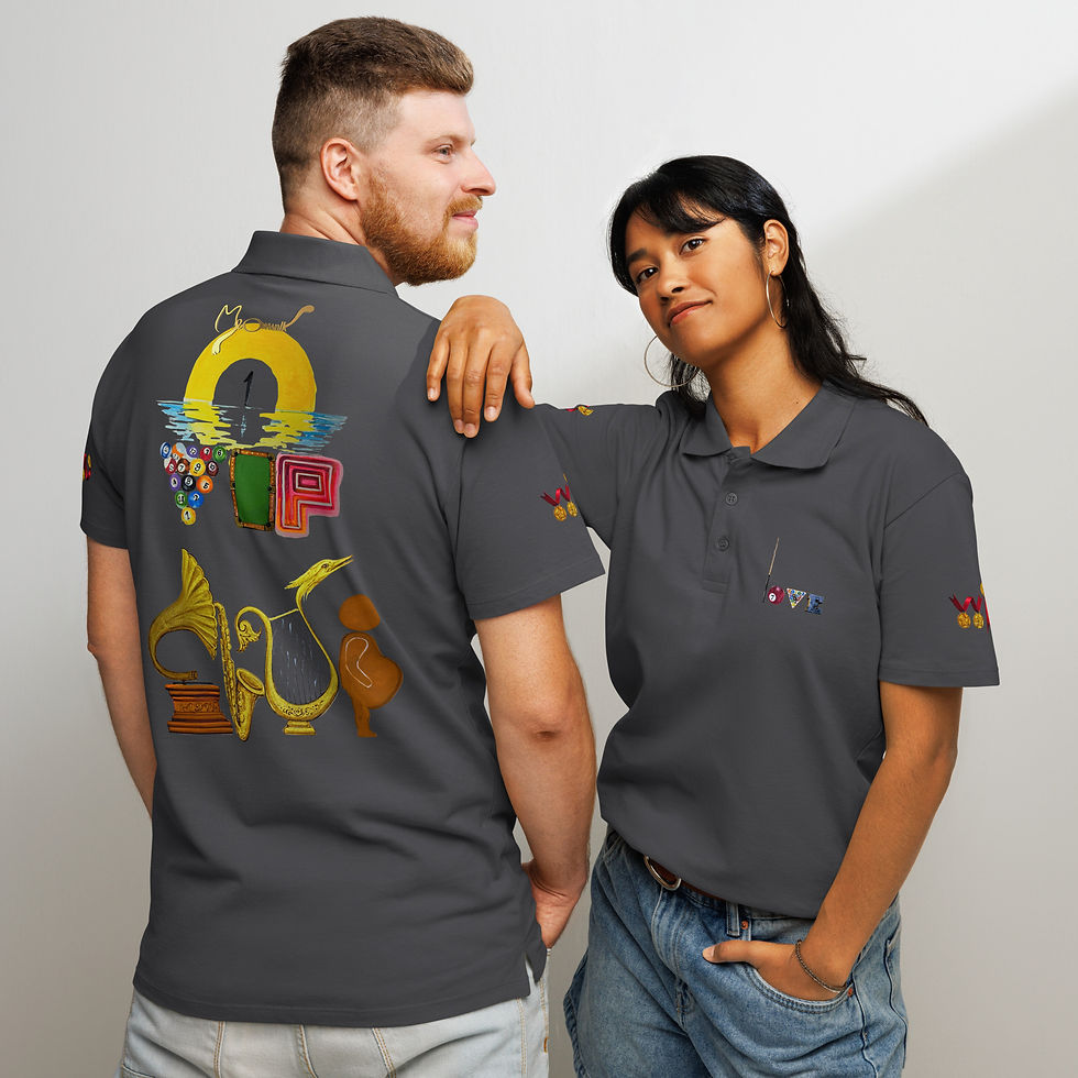 Thumbnail: Snooker VIP CLUB LOVE WIN Art- Premium pique polo shirt