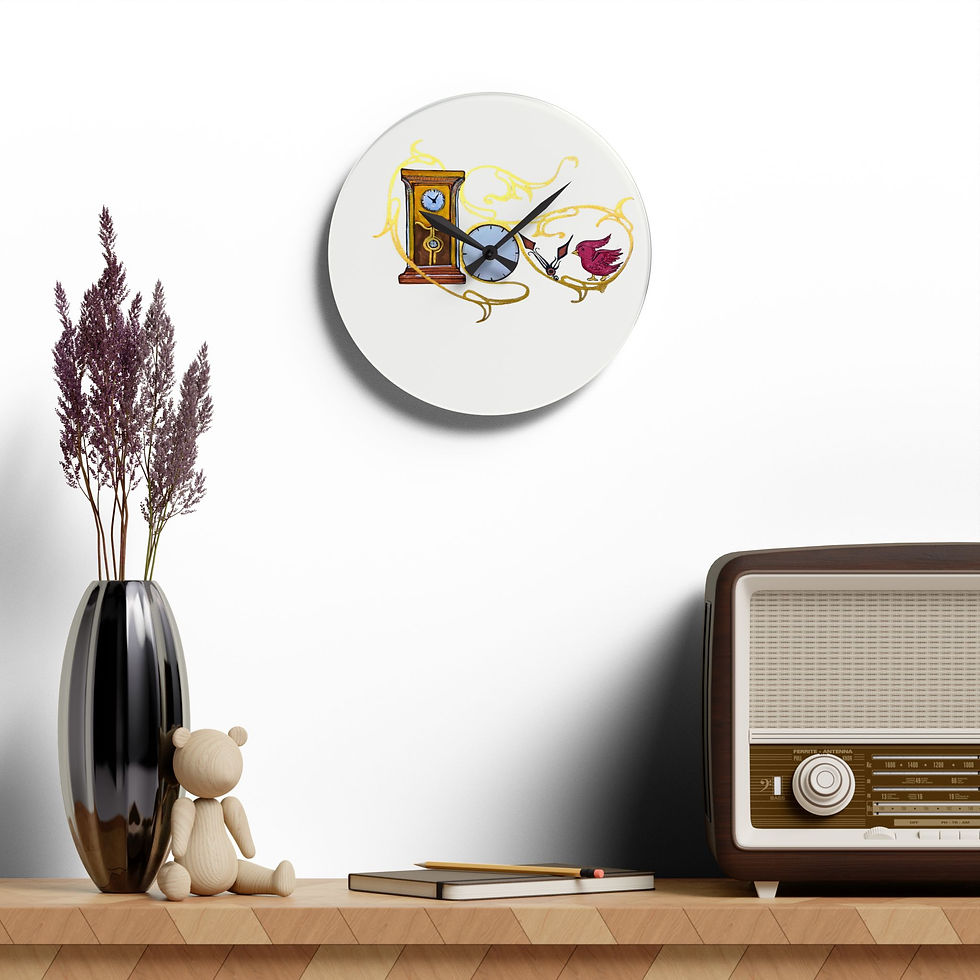 Thumbnail: L-O-V-E Acrylic Wall Clock – Vintage Choreography Art for Timeless Spaces