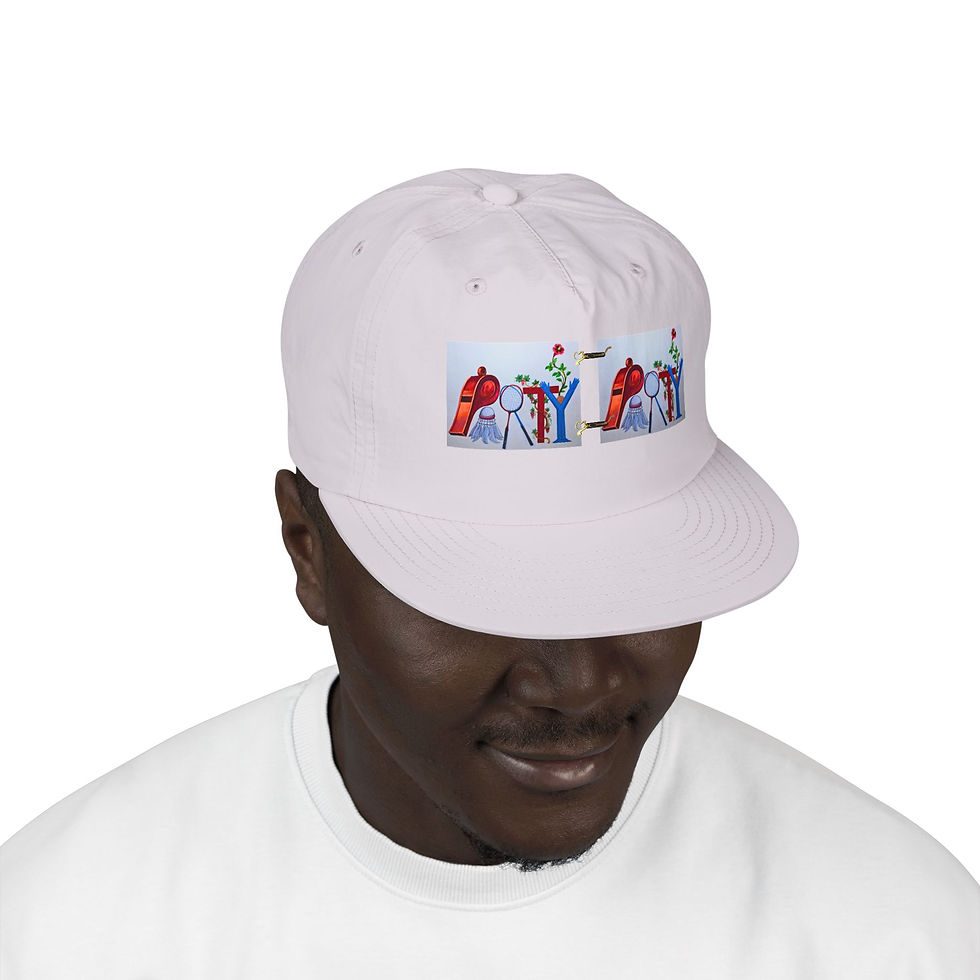 Thumbnail: P-A-R-T-Y Sports Party Cap – Whistle, Racket & Energy in Motion