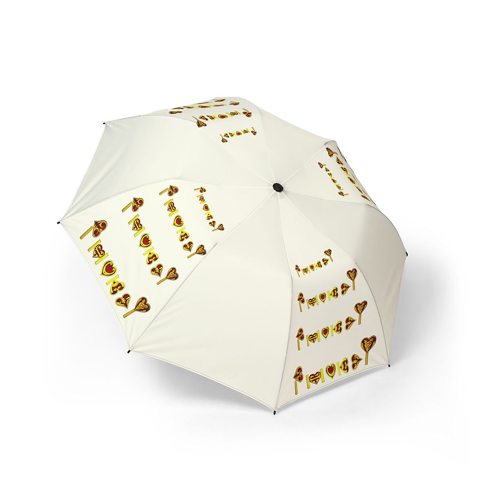 Phuket Heart Art Semi-Automatic Umbrella