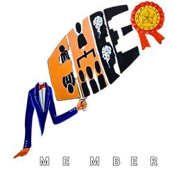 MEMBER artwork illustrating invitation-only business gatherings and industry participation