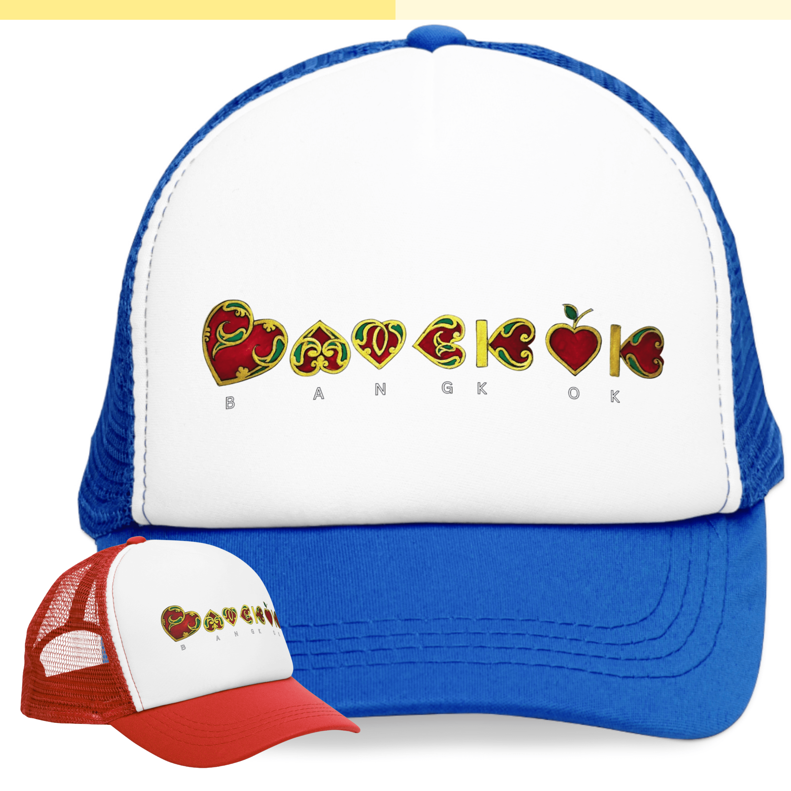 Bangkok Heart Calligraphy Trucker Hat