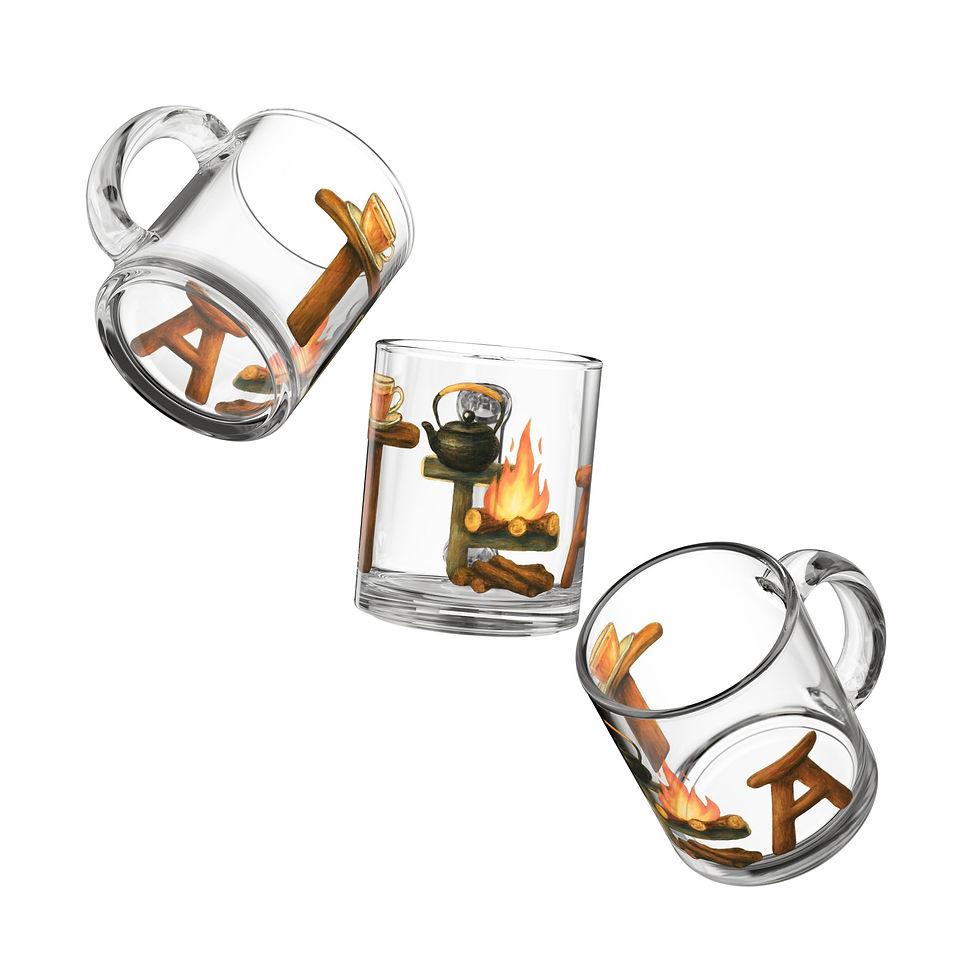 Thumbnail: TEA art, Glass Mug, 10oz