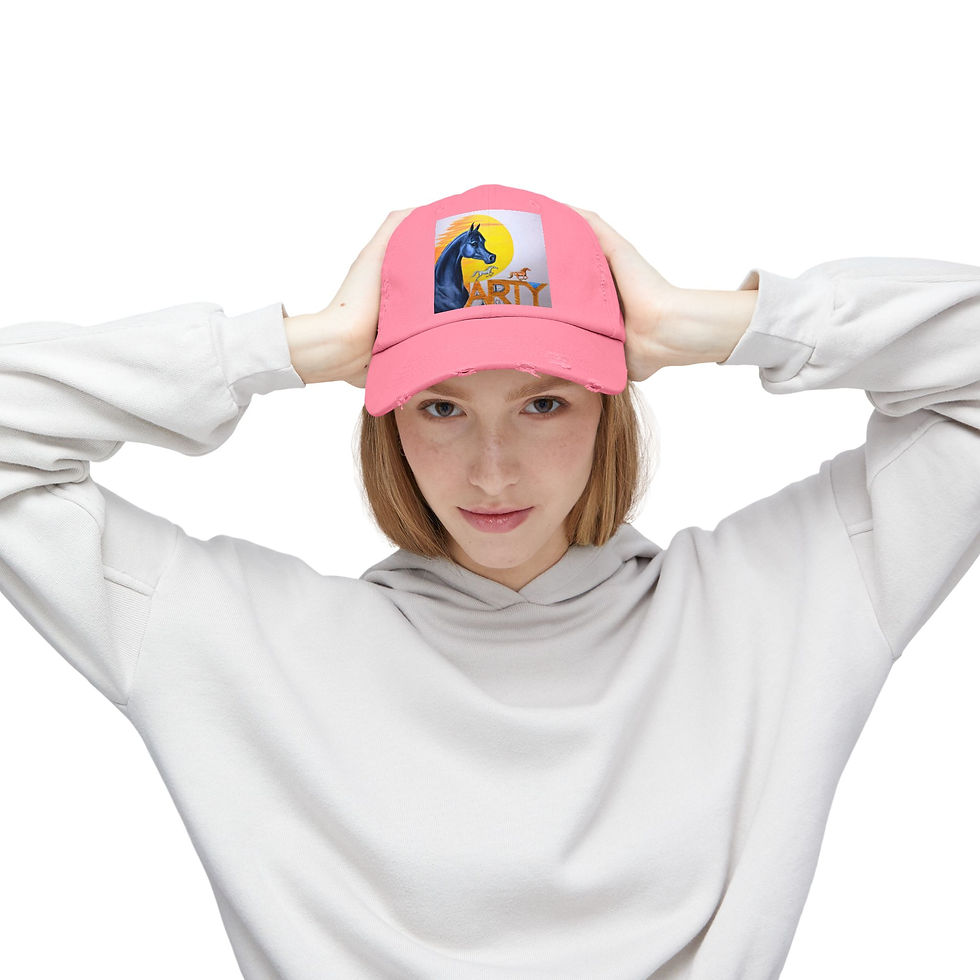 Thumbnail: P-A-R-T-Y  Equestrian Party Distressed Cap