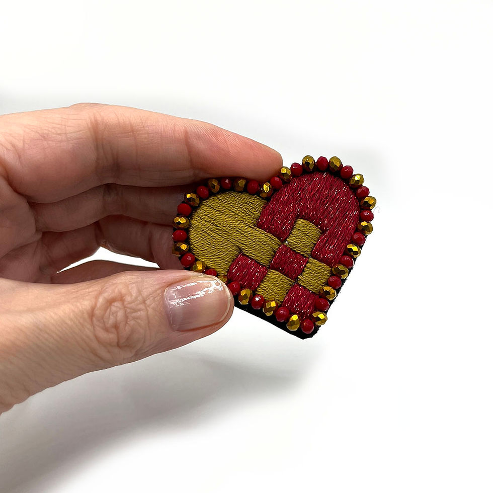 Thumbnail: Brooch Xmas Heart #09