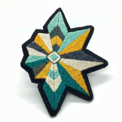 Musvåge Brooch, blue