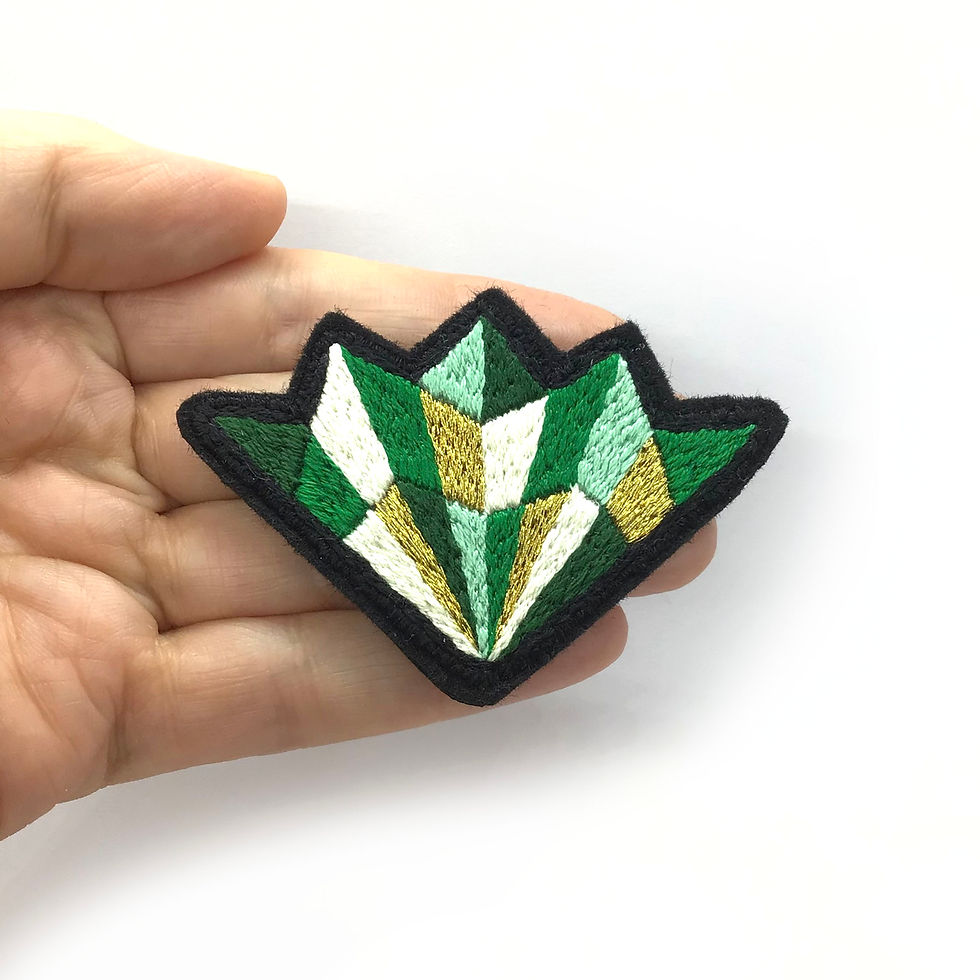 Thumbnail: Brooch NATTERGAL green