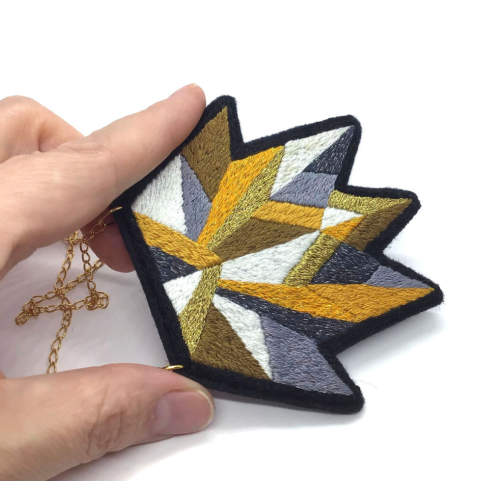 Thumbnail: Necklace STÆR yellow-brown